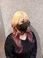 ヘアサロンM 新宿&nbsp;ブロンド&ピンク ルーツカラー