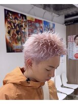 オーシャントーキョーハラジュク(OCEAN TOKYO harajuku) ホワイトピンクスパイキーショートメンズ
