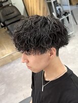 ビカムメンズヘアー 栄店(become men's hair)&nbsp;刈り上げ波巻きマッシュ