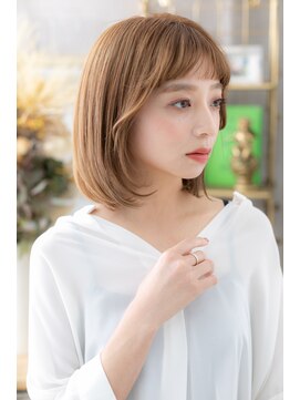 カバーヘア イヴ 戸頭店(COVER HAIR EVE) ハイトーンカラー韓国風艶髪前下がりウルフボブh4戸頭20代30代