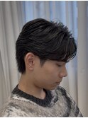 センターパート/ニュアンスパーマ/毛流れ/10代/池袋メンズカット