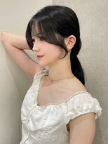 エンター 天神店(ENTER)&nbsp;結んでも可愛い顔まわりカット/黒髪/デザインカット