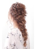 大人可愛いゆるかわヘア♪編みおろしヘアアレンジ☆