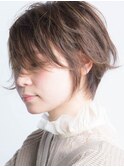 【REJOICEhair】ヌーディベージュのスウィングショート　sakuma