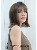 【奈良/富雄nao*c】くびれシルエット☆小顔前下がり外ハネボブ