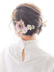 結婚式や二次会・パーティの花嫁に♪編み込みヘアアレンジ♪