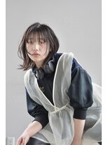 ヘアー アイス 御器所本店(HAIR ICI) 大人美人/外ハネボブ/春カラー/くびれミディアム/20代30代