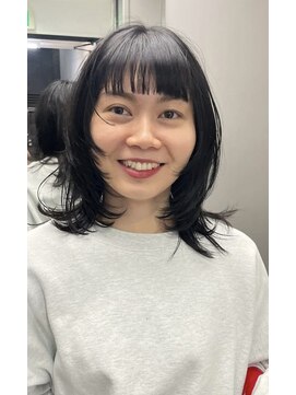 ナループロアボタン(Nalu pu loa BOTAN) ボブパーマ/黒髪パーマ/切りっぱなしボブ/ショートボブ