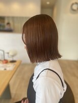 ナイアバイアヌエヌエ(naia by anuenue) 切りっぱなしボブ×オレンジブラウン◎