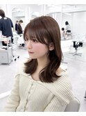 韓国ヘア 2wayバング  レイヤーカット くびれヘア  顔周り/
