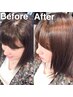《気になる顔周りに》前髪縮毛矯正＋前髪カット＋髪質改善トリートメント