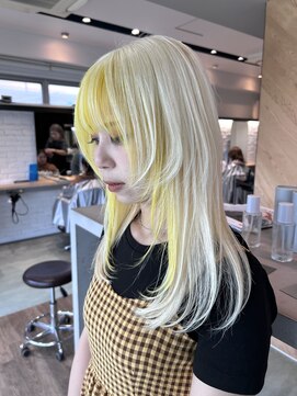 エイト オキナワ 沖縄新都心店(EIGHT okinawa) 【EIGHT沖縄】ホワイト×イエローフェイスフレーミング◎