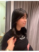 暗めチャコールグレーカラー・簡単スタイリング・ミディアム