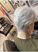 ナチュラルショートイメチェン前髪あり30代40代50代60代ショート