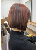 くびレイヤーグレーベージュニュアンスカラー白髪染め白髪ぼかし
