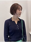 コンパクトショートボブ×ナチュラルブラウン