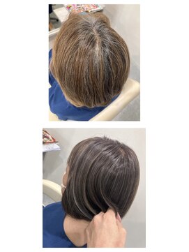 ヘアーアンドリラクゼーション ルーセント(HAIR&RELAXATION LUCENT) 白髪ぼかしハイライトCOLLAR CUT