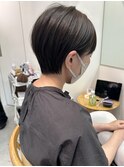 透明感カラー ボブ 前髪 ショート カラー ブリーチ&ダブルカラー
