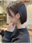 グレージュ×ミニボブ