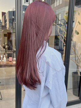 ヘアー アイス ルーチェ(HAIR ICI LUCE) ブリーチなしダブルカラーピンク/落合