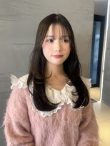 エミュ 伏見 国際センター(emu)&nbsp;顔周りレイヤー/ベージュカラー/暗髪/髪質改善