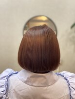 ユーノ(yuuno) ピンクカラー×内巻きボブ