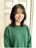 前髪/イメチェン/髪質改善/ダークトーン/くびれミディアム/千葉