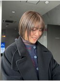 ボブ×サイドバング/20代・30代