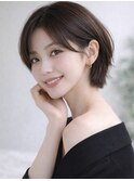 池袋 ひし形ショートボブ ダークブルー ひし形レイヤーボブ