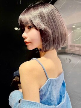 ジーナ 名駅(XENA.) くすみベージュ/韓国風巻き/姫カットレイヤー/ショートボブ★56