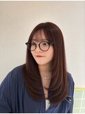 【小顔】韓国風顔周りレイヤー×透明感カラー