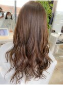 ロング ベージュ レイヤーカット 20代30代40代