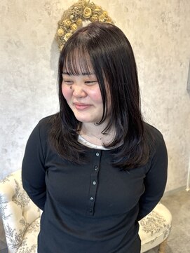 ディーヴァヘアーエズ(DIVA hair Eze) 小顔ミディアムレイヤー顔周りレイヤー×ブリーチなしカラー