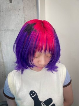 インク 渋谷(INK.) ミルクティーブロンドニュアンスウルフワンホンレイヤー渋谷