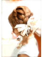 結婚式☆二次会★CHARMERサイドシニヨンヘアセット