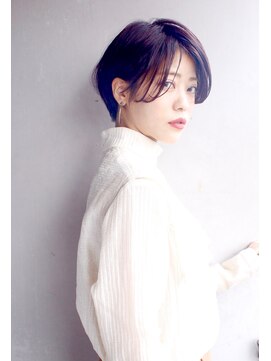 レンク(LENC) Coast.ダークモカ×暗髪×ショートボブ×ノームコア