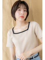 カバーヘア ブリス 川口(COVER HAIR bliss) 大人かっこいいビターショコラ小顔ミニボブT3川口20代30代40代