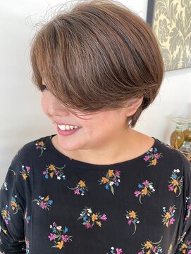 グラム 安城桜井店(gram) ハンサムショート_ミルクティベージュ_大人ショート_髪質改善_47