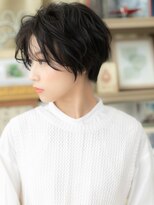 カバーヘア ブリス 上尾西口店(COVER HAIR bliss) ■チャコールグレーくせ毛風束感ショート51★上尾20代30代40代!