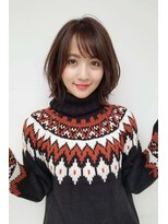 ガーデン オオタカノモリ(garden otakanomori)&nbsp;マロンブラウンに大人かわいい抜け感あるくびれボブ