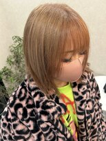 ラシサ(rashisa)&nbsp;インナーカラー"オレンジ×ミルクティーブラウン"