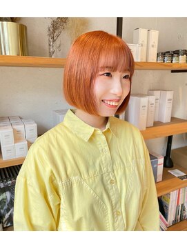 エイト 福岡天神店(EIGHT fukuoka) ブリーチで作るオレンジカラー