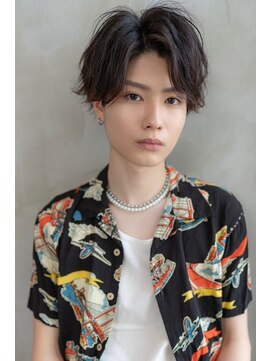 オースティン 流山おおたかの森(AUSTIN) ツイストパーマ七三オールバックマッシュウルフスリークショート