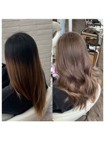 クラン ヘアーアンドスタジオ(CLAN hair & studio)&nbsp;ハイトーンエクステブリーチインナーミルクティーベージュ