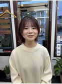 ピンクラベンダー×ボブウルフ