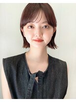 ガーデン ムサシコスギ(GARDEN MUSASHIKOSUGI)&nbsp;切りっぱなしボブ ミニボブ 束感バング ダークアッシュ