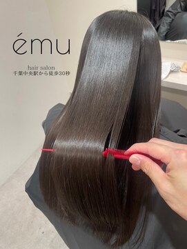 エミュ(emu) カット+美髪矯正+髪質改善TR※長谷部限定