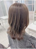 【Lotus 下枝】白髪ぼかしハイライト◎ミルクティーベージュ