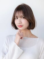 大人かわいい／20代30代／ボブカット／サイドバング