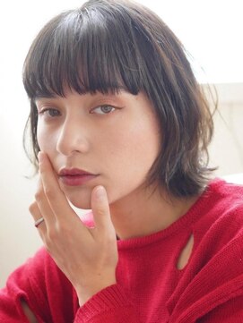 アールイーノウン 阿倍野区昭和町店(re; nown) 大人可愛い20代30代40代小顔ウルフレイヤーボブグレージュ